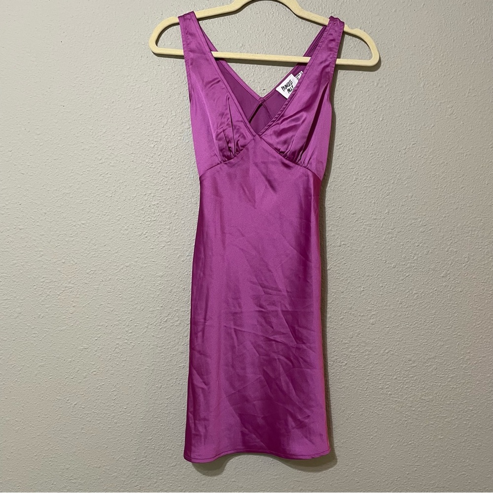 Princess Polly Purple Silky Slip Dress Mini 2